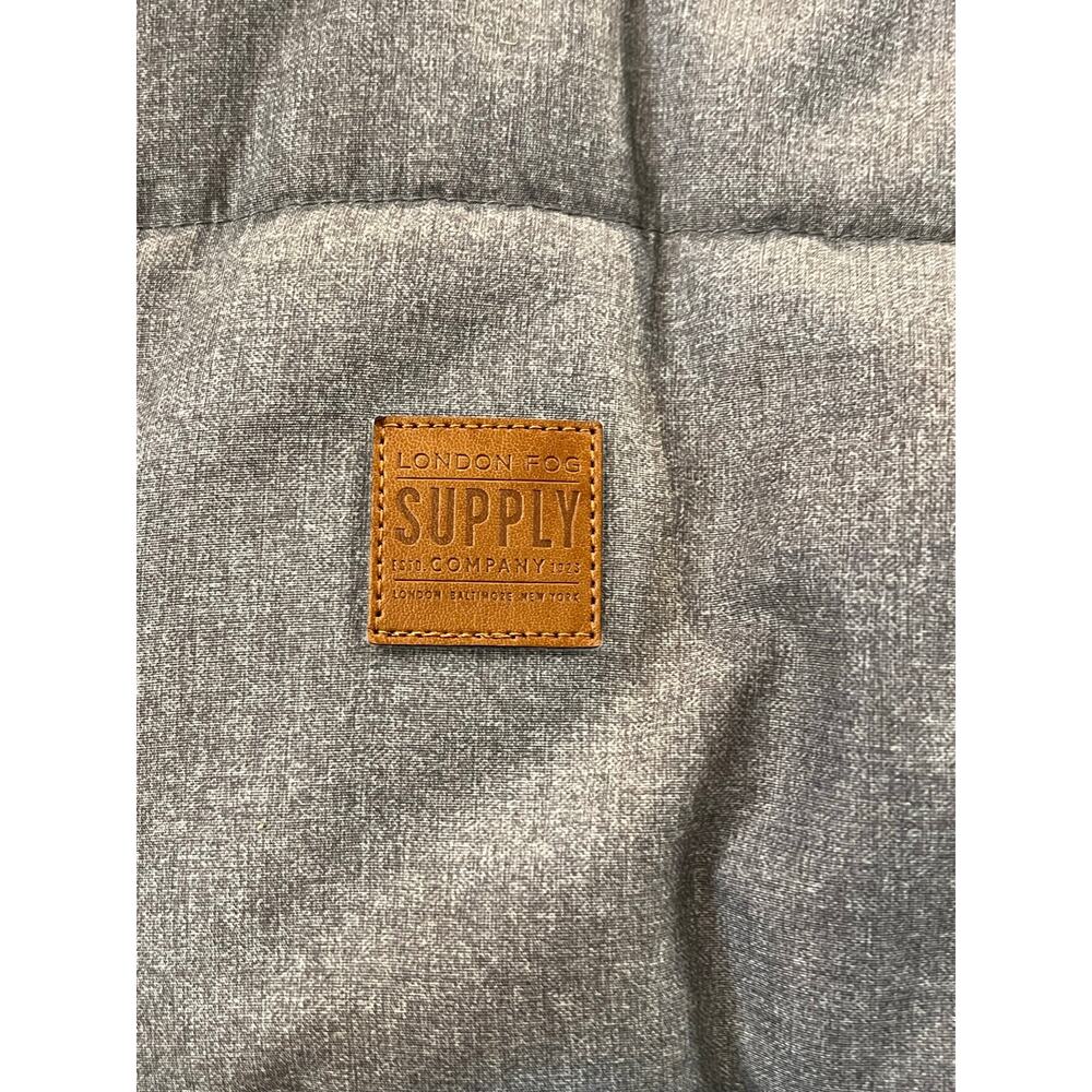 London Fog Supply Boys L 14-16 Gray Sherpa Lined Hooded Puffer Winter Jacket - Picture 5 of 12